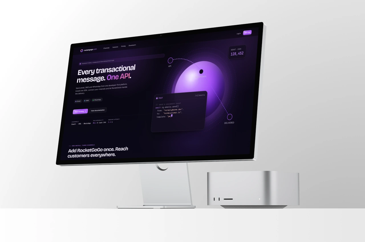 RocketGoGo platform on a desktop display