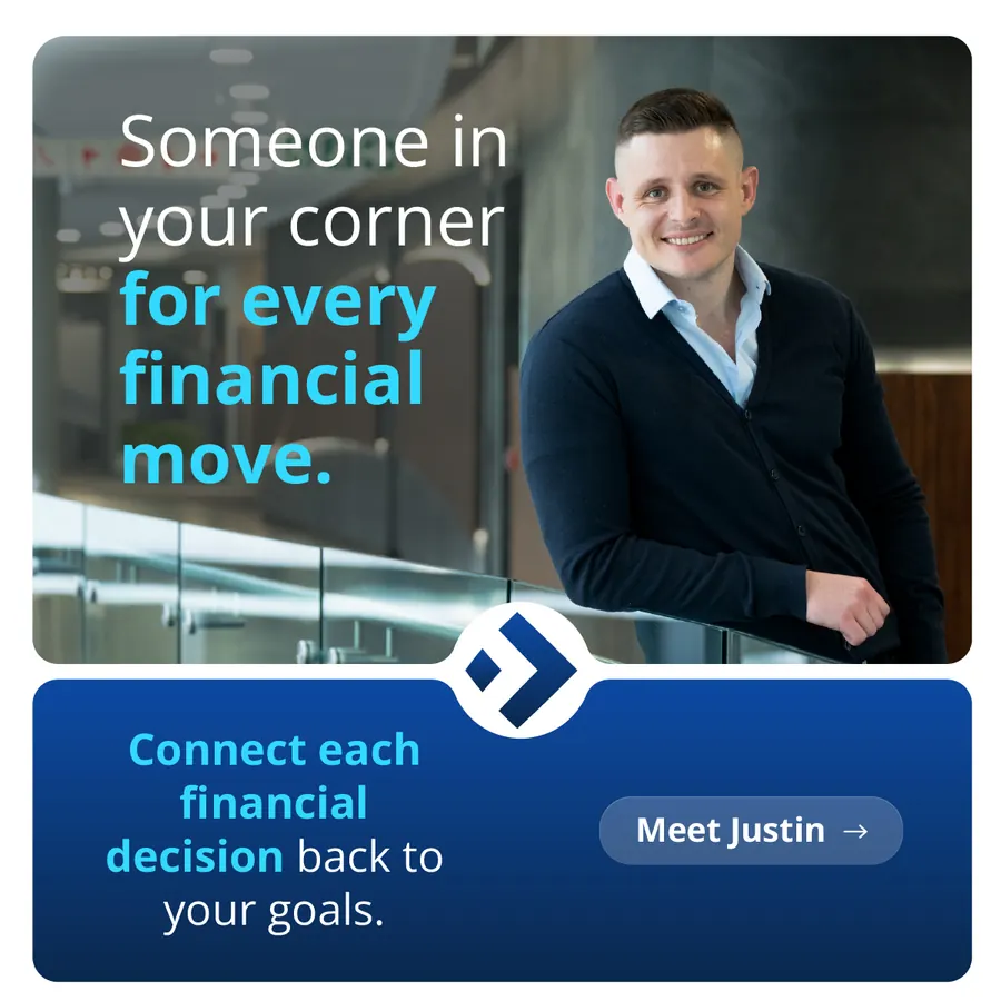 LinkedIn post: Justin, someone in your corner for every financial move